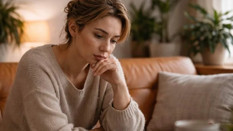 Propranolol and Alcohol: Is It Safe to Drink on Beta Blockers? a woman ponders the answer